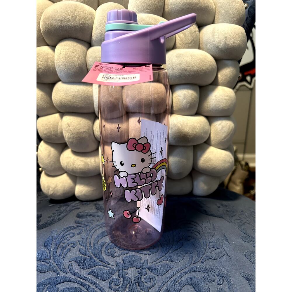 Hello Kitty Water Bottle Purple Top NWT